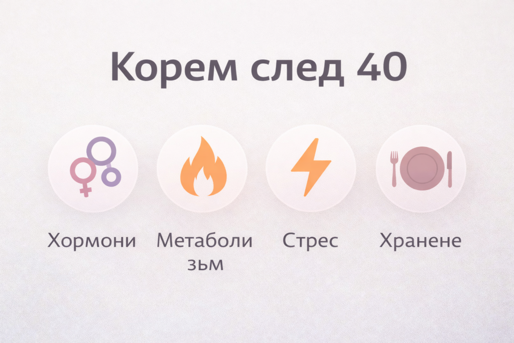 основни причини за корем след 40 хормони метаболизъм стрес хранене